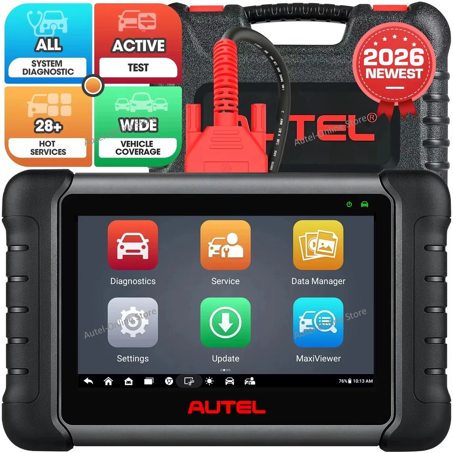 Autel MaxiCheck MX808S Full System Diagnostic Tool with 36+ Special Functions, Read/ Erase Fault Codes Upgrade Version of MX808